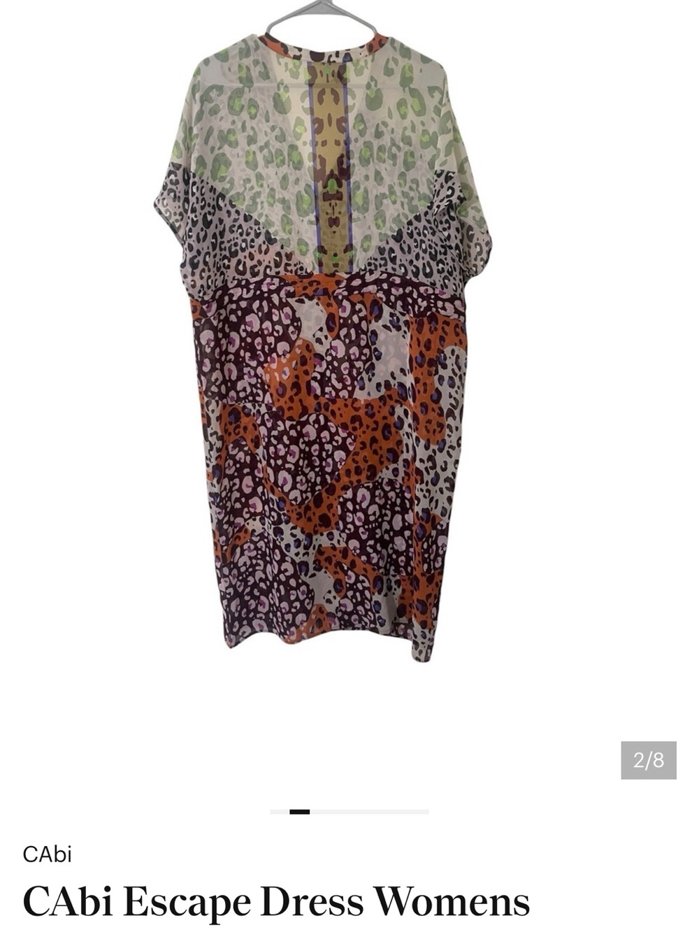CAbi Escape Dress — Multicolor Leopard with Rust & Cream - Picture 2 of 5
